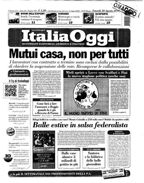 Italia oggi : quotidiano di economia finanza e politica